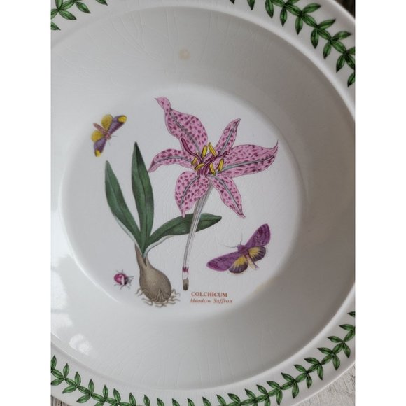 Portmeirion Botanic Gardens AS IS meadow saffron 8" soup salad bowl - Picture 3 of 11